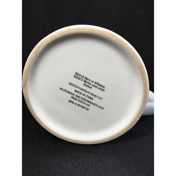 Green M&M Many Faces 16oz Ceramic White Coffee Tea Mug Cup Mars 2018 Sexy Lady - Picture 6 of 6